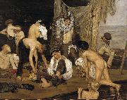 Max Liebermann At the swimming bath Spain oil painting artist